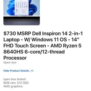 Dell Inspiron 14 2-in-1 Laptop - Sleek Gray